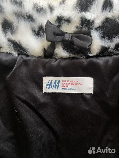 Шубка H&M для девочки 2-3 года