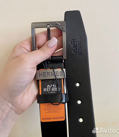 Мужской кожаный ремень Hermes