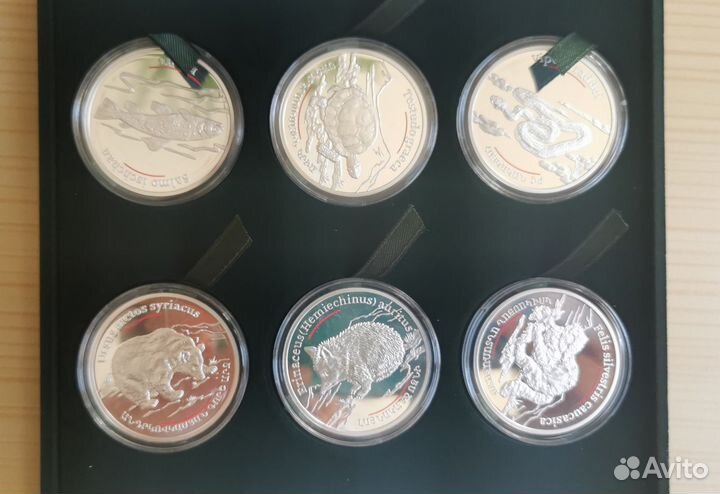 Набор монет серебро Красная книга Армениия