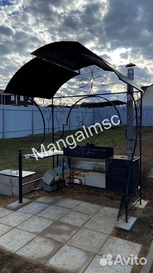 Кованные мангалы с крышей