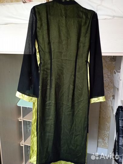 Халат женский длинный шелковый