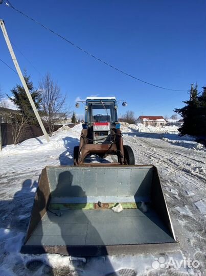 Уборка снега трактором мтз