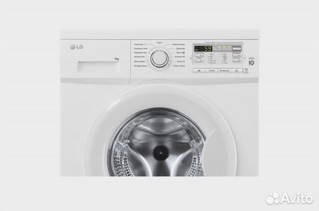 Узкая стиральная машина c прямым приводом, 6кг