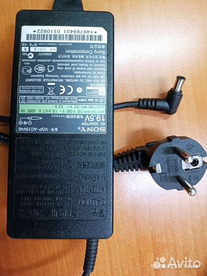 Ориг. блок питания для ноутбука sony 19.5V 6.2A