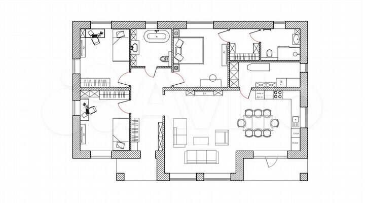 Дом 140 м² на участке 7 сот.