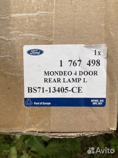 Фара левая задняя ford mondeo 4