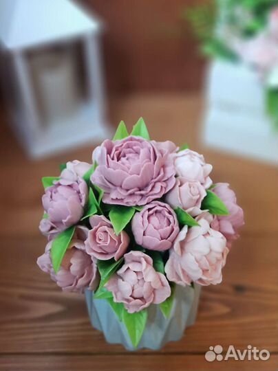 Интерьерный букет из мыла ручной работы