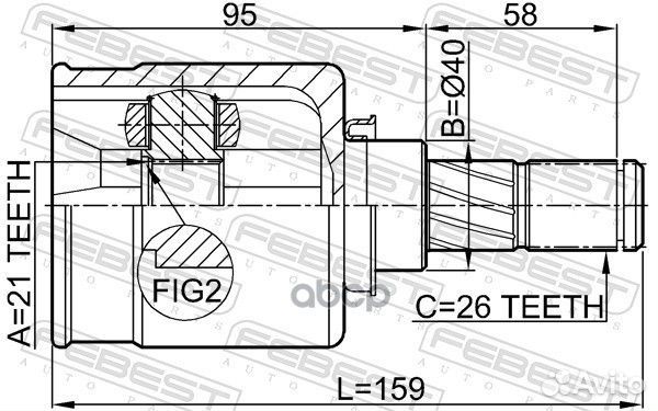 ШРУС внутренний 21X40X26 nissan micra 02- 0211K