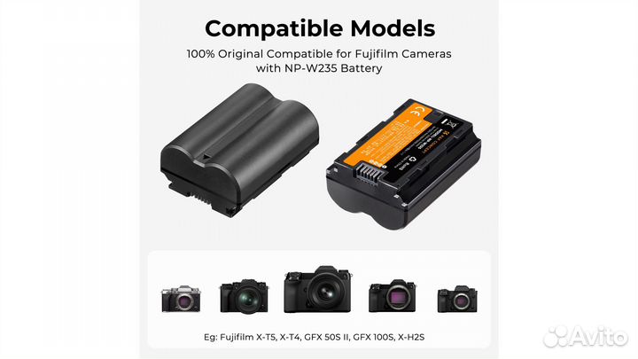 Аккумулятор NP-W235 K and F Concept 2200mAh