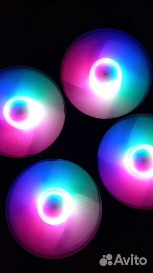 LED RGB кулер для корпуса пк преобладание Синего