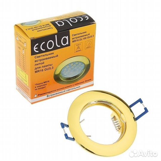 Светильник встраиваемый Ecola MR16 DL100 GU5.3