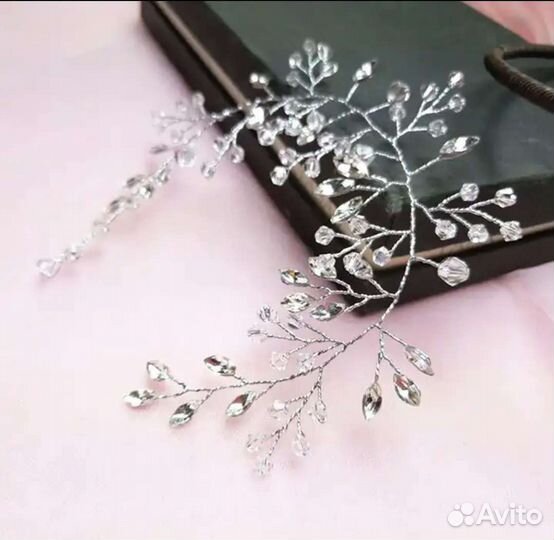 Веточка для свадебной прически, шпилька свадебная