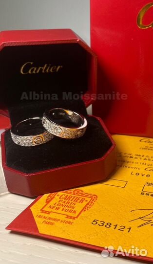 Кольцо Cartier с бриллиантами(муассаниты)