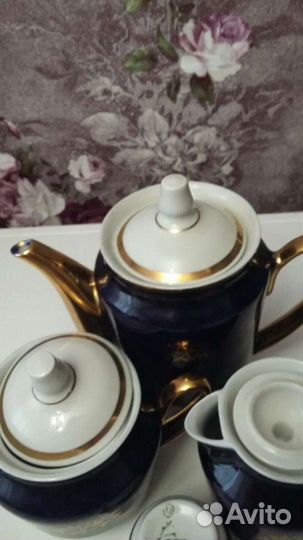 Кофейный сервиз -кобальт -вербилки