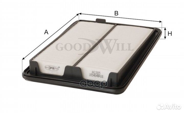 Фильтр воздушный nissan qashqai 14- AG 385