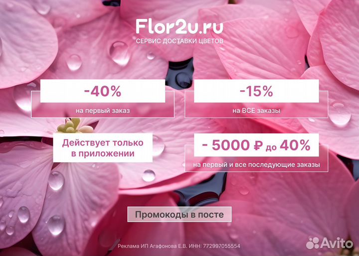 Промокоды Flor2u бесплатно