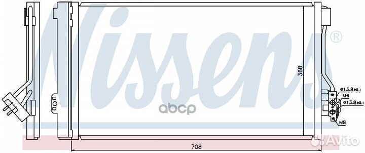 Радиатор кондиционера внешний 940178 Nissens