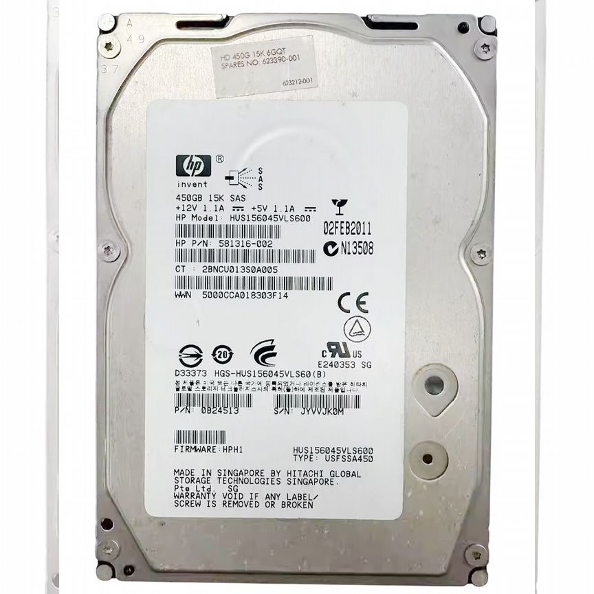 [623212-001] Жесткий Диск Hp 450gb Sas 3,5" Hdd 623212-001
