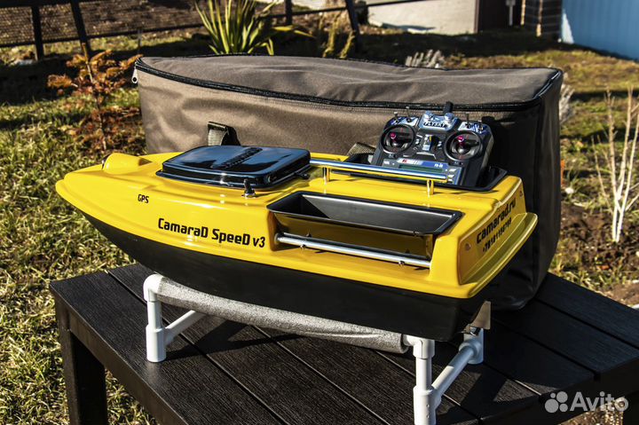 Прикормочный кораблик: акб 5000mAh,набор сумок