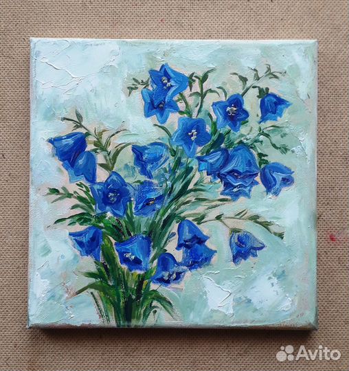 Картина Колокольчики Картина маслом холст 20/20