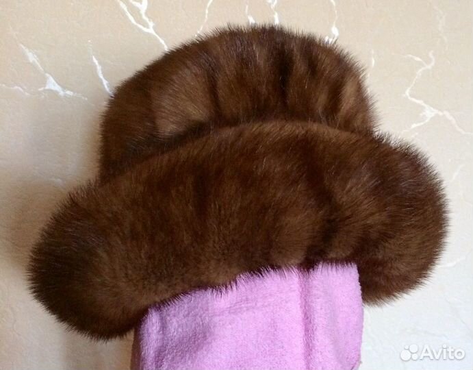 Шапка женская норковая р.56