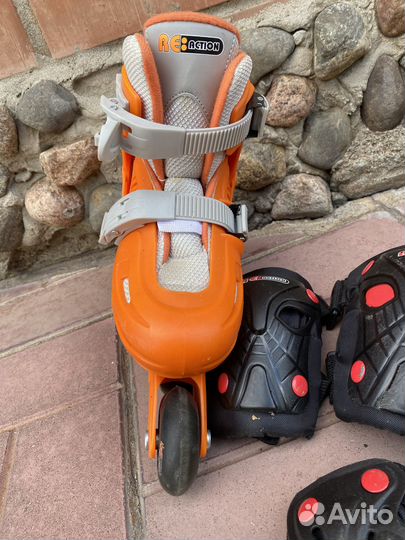 Роликовые коньки детские с комплектом защиты