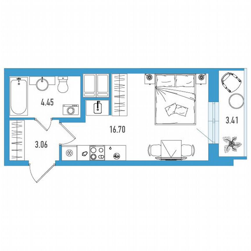 Квартира-студия, 25 м², 10/18 эт.