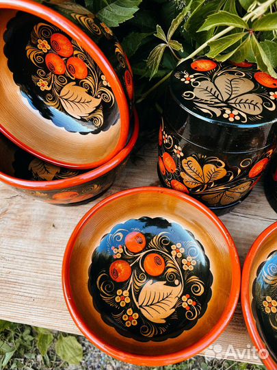 Набор столовой посуды Хохлома