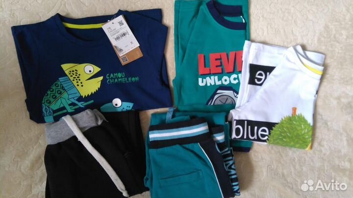 Вещи пакетом на мальчика 122 128