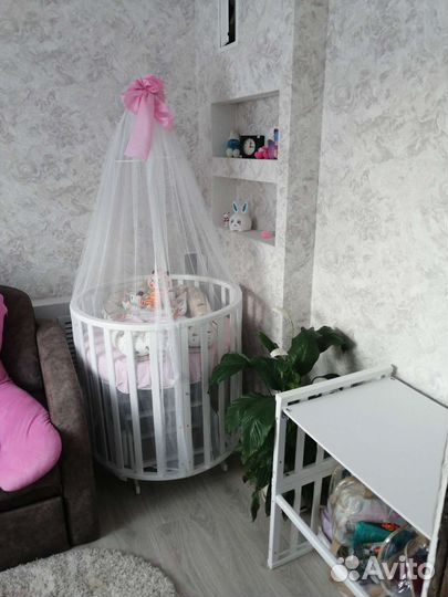 Детская кроватка с маятником 7 в1