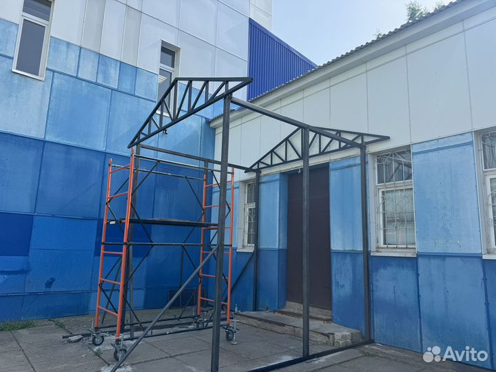 Устройство навесов для авто, входные группы