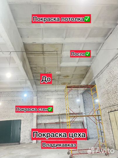 Покраска стен Побелка