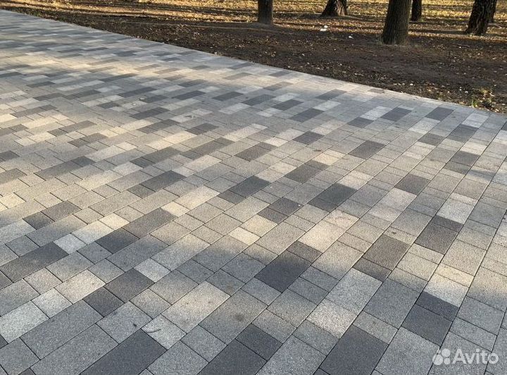 Камень тротуарный старый город Гранит Белый