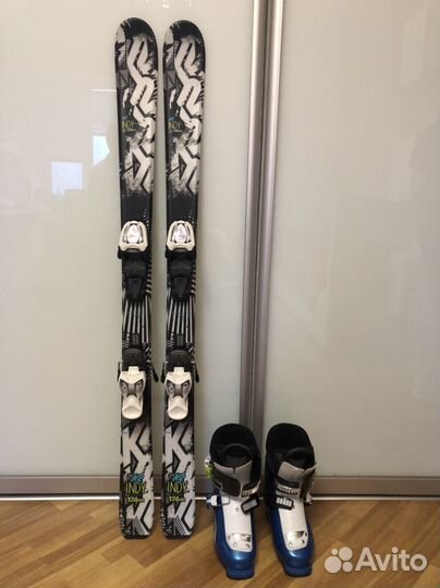Горные лыжи детские К2 indy 124см с ботинками
