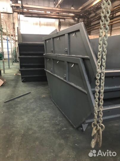 Бункеры для мусора, контеинер 8м3, серый