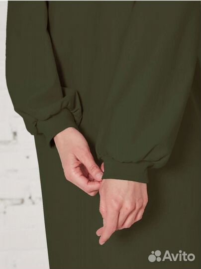 Платье худи женское длинное 46