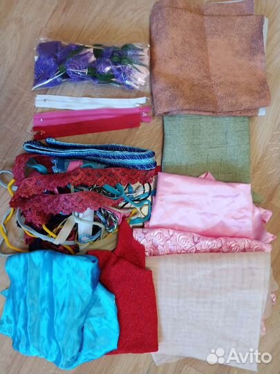 Для шитья. Фурнитура. Ткань