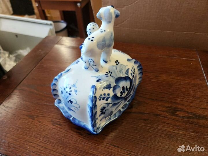 Масленка керамическая Гжель