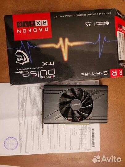 Видеокарта rx570 8gb pulse itx