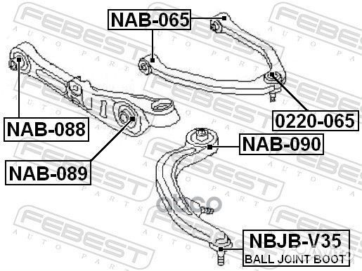 Опора шаровая верхнего рычага перед прав/лев