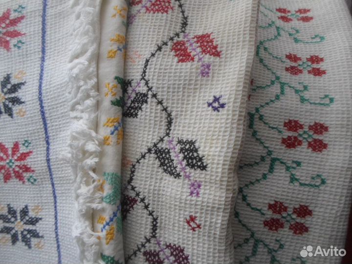 Вышитые рушники, кухонные полотенца времен СССР