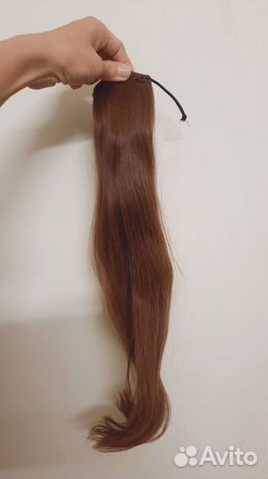 Хвост- шиньон из натуральных волос
