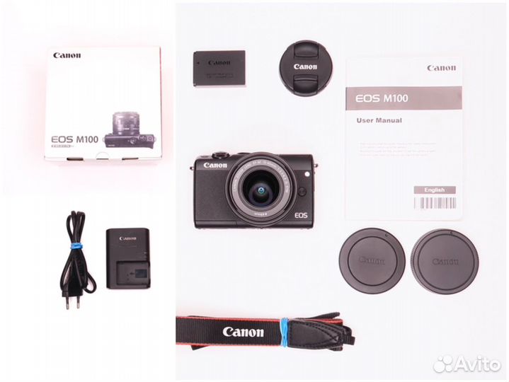 Фотоаппарат Canon EOS M100 (24Мп) + 15-45 IS STM