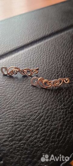 Золотые серьги каффы