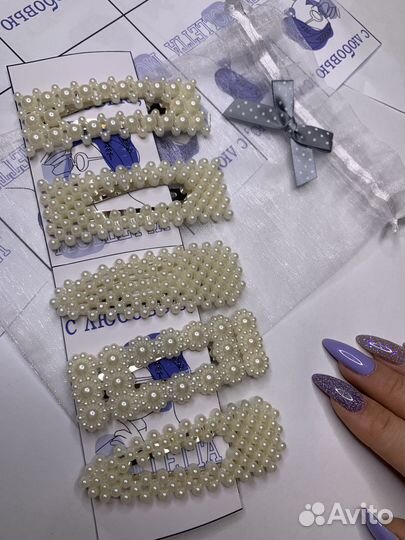 Заколки для волос с жемчугом