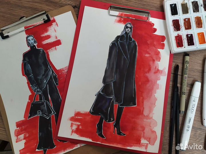 Урок фешн иллюстрации fashion sketch