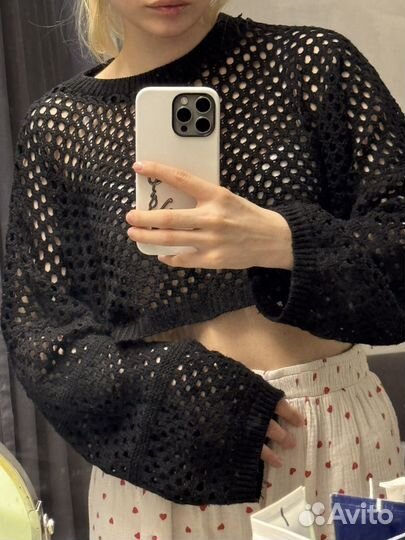 Топ сетка черный