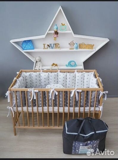 Бортики и одеяло в кроватку иновые