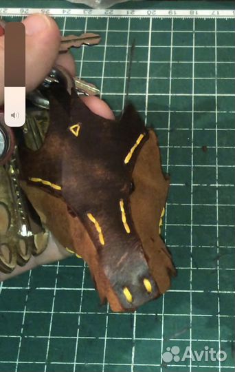 Брелок для ключей из натуральной кожи