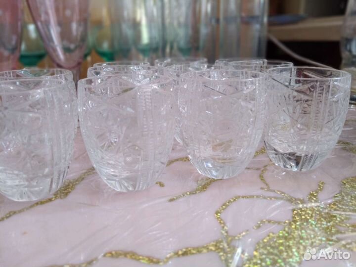 Фужеры цветное стекло СССР